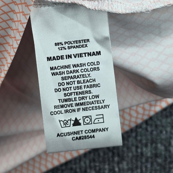 FootJoy Margaritaville Lake Resort Polo Shirt Mens Large Peach Diamond 33197 - Picture 4 of 8